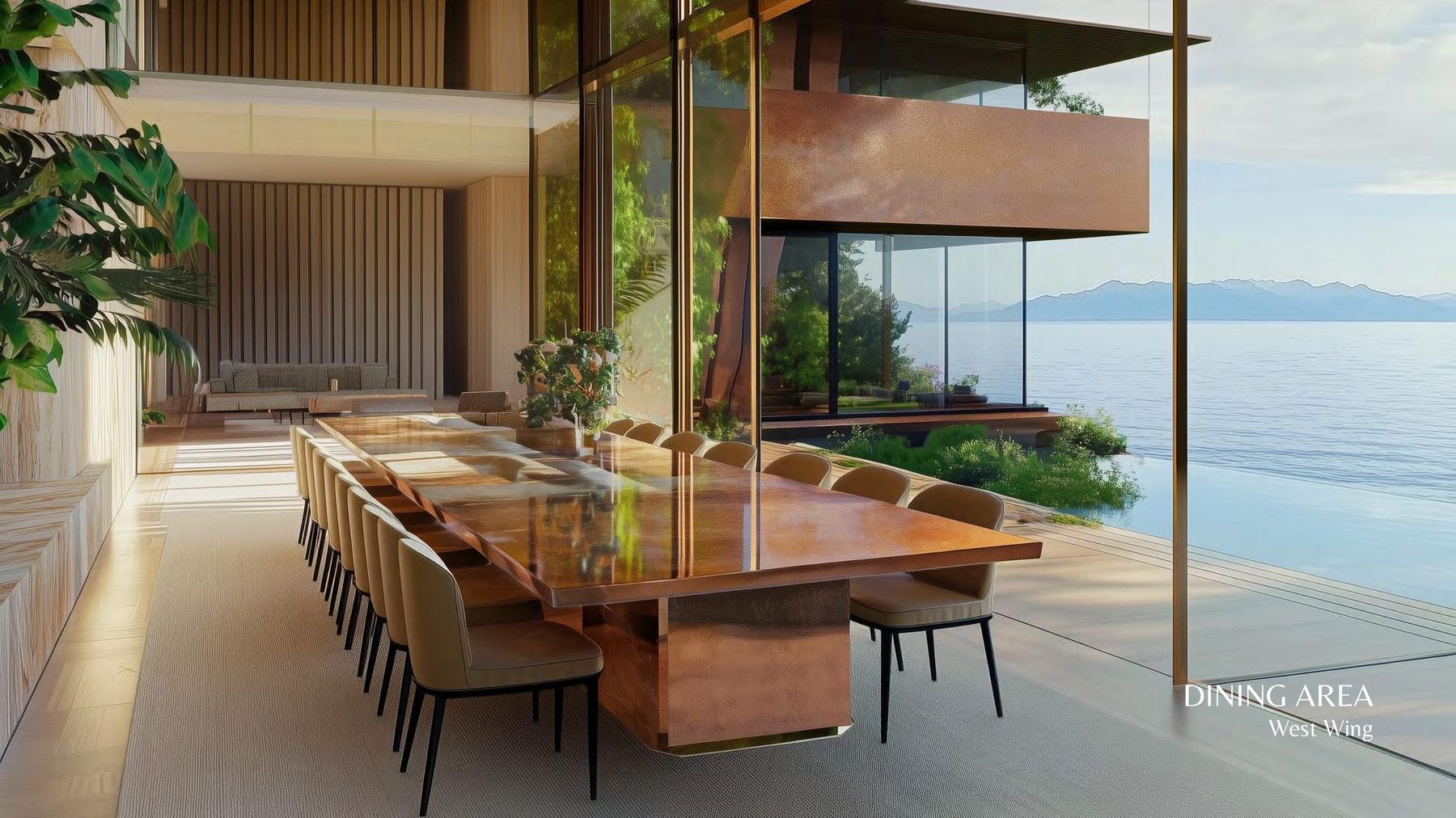 Dining Area, West Wing — rendering