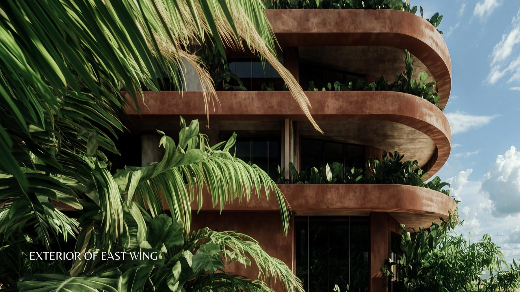 Exterior of East Wing — rendering